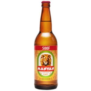 Bière Manyan 65cl dans un verre