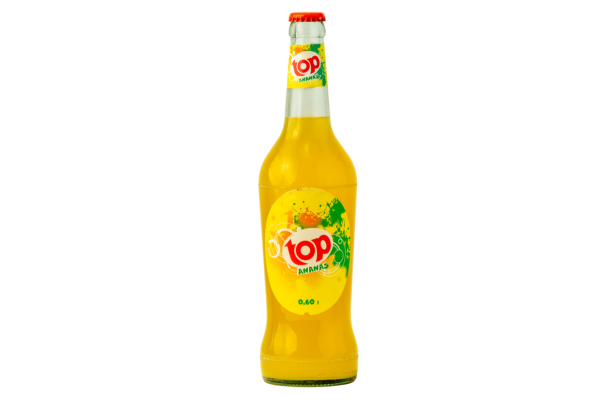 Bouteille de Top Anana, boisson rafraîchissante à l'ananas